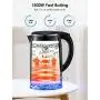 IKICH Electric Kettle 1.7L, Stainless Steel Water Kettle, Double Wall Tea Kettle, BPA-free Cool-Touch Kettle with Wide Mouth Design, LED Indicator, Auto Shut-off& Boli-dry Protection, 1500W