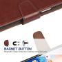 Arae Case for iPhone X/Xs, Premium PU Leather Wallet Case [Wrist Straps] Flip Folio [Kickstand Feature] with ID&Credit Card Pockets for iPhone X (2017) / Xs (2018) 5.8 inch (not for Xr) (Brown)