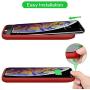 Feob Battery Case for iPhone XS/X/10, Rechargeable 6500mAh Portable Charging Case Extended Battery Pack Cover Power Bank Charger Case for iPhone Xs/X[5.8 inch]-Red