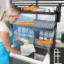 Over Sink Dish Drying Rack, Boosiny 2 Tier Stainless Steel Expandable Kitchen Dish Rack (27.5 - 33.5), Adjustable Large Dish Drainer Shelf with Utensil Holder, Over the Sink Storage Rack Organizer Over Sink Dish Drying Rack, Boosiny 2 Tier Stainless Steel Expandable Kitchen Dish Rack (27.5 - 33.5), Adjustable Large Dish Drainer Shelf with Utensil Holder, Over the Sink Storage Rack Organizer