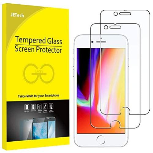 JETech Screen Protector for Apple iPhone 8 and iPhone 7, 4.7-Inch, Case Friendly, Tempered Glass Film, 2-Pack