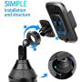 Cup Holder Phone Mount,Adjustable Universal Smart Car Cell Phone Mount for iPhone 11 Pro/XR/XS Max /8/7/6 Plus,Samsung Galaxy S10/S9/S8 Note 9 Sony/HTC-[2020 Upgraded Cup Holder Cradle]