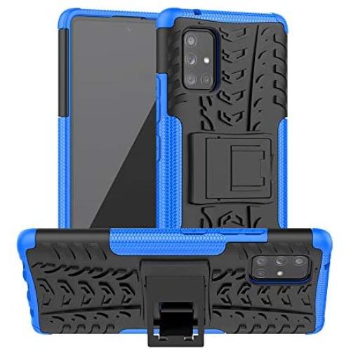 SKTGSLAMY Galaxy A71 5G Case,Samsung A71 5G Case,[NOT fit A71 5G UW Verizon] [Shockproof] Tough Rugged Dual Layer Protective Case Hybrid Kickstand Cover for Samsung Galaxy A71 5G (Blue)