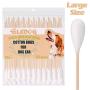 GLADOG 6 Inch Professional Large Cotton Buds for Dogs, Specially Designed Dog Cotton Buds with Wood Handle, Large Means Safe