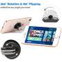 Phone Ring Holder Stand, 2 in 1 Universal Air Vent Car Phone Mount and Finger Grip Ring, 360°Rotation & 180°Flip with Strong Sticky Gel Pad compatible with iPhone X/8/7/6s/Plus, Galaxy S9/S8/S7/S6