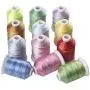 Simthreads 12 Variegated Colors Polyester Embroidery Machine Thread for Most Home Sewing Embroidery Machines 1100 Yards Each