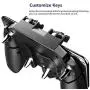 Pubg Mobile Controller with 4 Triggers, Wireless 6 Finger Operation Mobile Gaming Joystick, L1R1 L2 R2 Grip Gamepad Joystick Remote Shoot Aim Key for 4-6.5" Android & iOS Phone