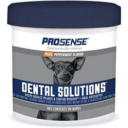 Pro-Sense P-87073 Plus Peppermint Flavor Dental Solutions Wipes, 90 Count