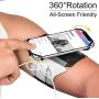 VUP Running Armband for iPhone 11 Pro Max X XR XS 8 7 6 6s Plus,Galaxy S10 S9 S8 Plus, Note 9/8/5/4,Google Pixel 3/2 XL,180°Rotatable with Key Holder Phone Armband for Hiking Biking Walking(Sliver)