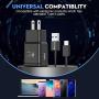 Spater Adaptive Fast Charging Wall Charger Kit Set with USB-C Cable, Compatible with Samsung Galaxy S10/ S8/ S9 + Note8/ Note9