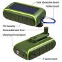 Solar Charger Hand-Crank Portable, 10000 mAh Solar Power Charger, 2020 Edition, Dual USB Output , LED Flashlight, 3 Power Modes, Mobile Phone Charger Waterproof for Indoor Outdoor (Army Green)