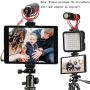 Tablet & Cell Phone Tripod Mount Adapter, Tablet Holder Bracket with Cold Shoe Mount 1/4 inch Screw for Smartphone, iPad, iPad Pro, iPad Mini, 2, 3, iPad Air