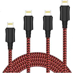 iPhone Charger Cable Aione iPhone Charger Cord Fast Charging 4Pack [3/6/6/10FT] MFi Certified Lightning Cable iPhone Cable Nylon Charger for iPhone 11 Pro Max XS SE2020 XR X 8 Plus 7 6 6s 5 iPad