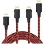 iPhone Charger Cable Aione iPhone Charger Cord Fast Charging 4Pack [3/6/6/10FT] MFi Certified Lightning Cable iPhone Cable Nylon Charger for iPhone 11 Pro Max XS SE2020 XR X 8 Plus 7 6 6s 5 iPad