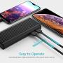 Portable Charger, BONAI USB Power Bank 10,000mAh External Battery Pack and Flashlight Compatible iPhone XR 8 Plus X iPad Samsung Galaxy S8 Note 8 Smartphones Tablet (Black) [Upgraded 2020]