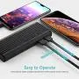 Portable Charger, BONAI USB Power Bank 10,000mAh External Battery Pack and Flashlight Compatible iPhone XR 8 Plus X iPad Samsung Galaxy S8 Note 8 Smartphones Tablet (Black) [Upgraded 2020]