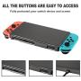 Valkit Protective Case Cover for Nintendo Switch 2017, Comfortable Soft TPU Grip Case and Ergonomic Anti-Scratch Shock-Absorption Cover with Leather Smart Cover, Gery
