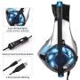 SADES SA822T Gaming Headset for PS4, Xbox One, PC(Second Generation) Soft Earmuffs Over-Ear Headphones LED Light with Noice Cancelling Microphone