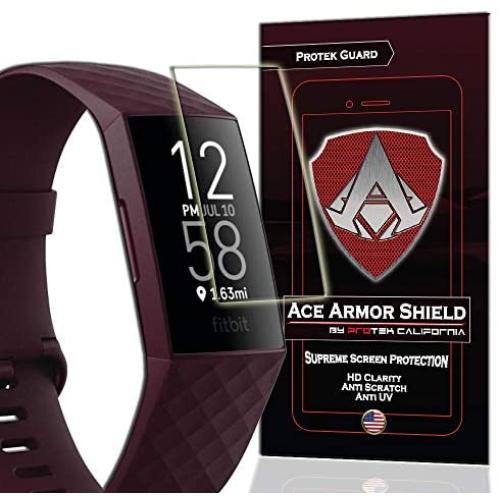 Ace Armorshield (8 Pack) Premium HD Waterproof Screen Protector Compatible with Fitbit Charge 3 / Charge 3 SE