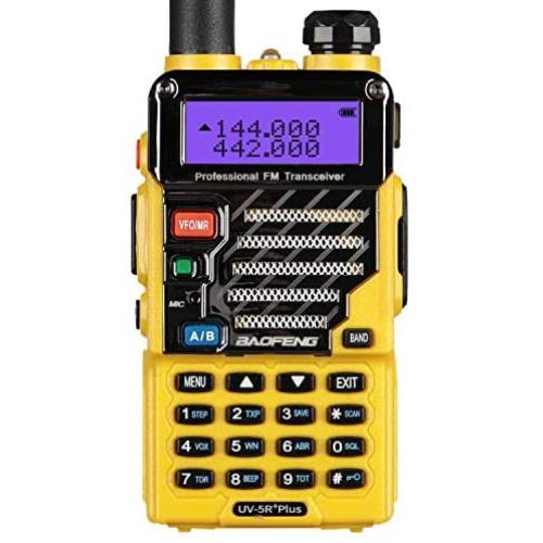 BAOFENG UV-5R Plus Qualette 5W Dual Band Two Way Radio Walkie Talkies (Imperial Yellow)