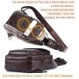 Mens Sling Bag Genuine Leather Chest Shoulder Backpack Cross Body Purse for Men And Women