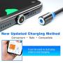 Magnetic Charging Cable, ANMONE 4-Pack(6ft/6ft/3ft/3ft) Magnetic Phone Charger with Type C Micro-USB and i-Product Cables 3 in 1 Nylon Braided Cord Compatible Smartphones and iProduct Devices