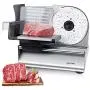 AKG Chef Electric Food Slicer, Precision 7.5” ceramic coated Stainless Steel Blade For Various Food, Powerful 180 Watt motor, Anti Slip feet, Silver AKG Chef Electric Food Slicer, Precision 7.5” ceramic coated Stainless Steel Blade For Various Food, Powerful 180 Watt motor, Anti Slip feet, Silver