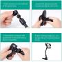 Car Phone Mount, Upgraded Cigarette Lighter Cell Phone Holder Cradle for Car with Dual USB 2.1A Charger for iPhone SE 11 XS X 8 7 6S Samsung Galaxy S10 S9 S8 S7 and Other Smartphones Up to 6 in