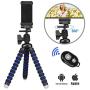 Phone Tripod,iPhone Tripod Portable Flexible Camera Stand Mini Holder with Wireless Remote Shutter and Universal Clip for Android Cell Phone Samsung Sports Camera GoPro