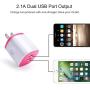 USB Charger Wall Plug, Phone Charger Box, AndHot 5-Pack Home Travel 2.1Amp Dual Port USB Wall Charger Quick Charging Block Cube Brick Compatible with iPhone 8 7 6S, iPad, Samsung, Android Phone,Kindle
