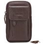VIIGER Leather Small Crossbody Phone Purse Mens Travel Wallet Bag Mini Shoulder Messenger Smartphone Belt Holster Clip Carrying Case Holder Belt Loop Phone Pouch Compatible for iPhone 11 Pro Max,brown