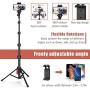 Selfie Stick Tripod, 59" All-in-One Extendable Portable Bluetooth Selfie Sticks Phone Tripods Compatible with iPhone 11 11 pro Xs Max Xr X 8Plus 7, Galaxy S10+ S9 S8 and Digital Cameras, Lightweight