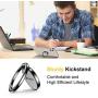 Humixx Phone Ring Holder, Stainless Steel Cell Phone Finger Stand, 360° Rotation Thin Universal Kickstand, Magnetic Car Mount for iPhone 11/11 Pro/11 Max/XR/XS Max, Samsung S10, Huawei P30 - Black