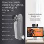 Side Mount Clip on Monitor Magnetic Laptop Stand with Phone Holder Computer Expansion Bracket for iPhone Smartphone Cellphone Fixed Flat and Slim Safty