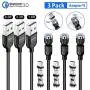 360° & 180° Rotation Magnetic Charging Cable, 3A Fast Charging Data Transfer USB Magnetic Cable, Nylon Braided 3 in 1 USB C,Micro USB Phone Charger Cable Compatible with iProduct (Black) 360° & 180° Rotation Magnetic Charging Cable, 3A Fast Charging Data Transfer USB Magnetic Cable, Nylon Braided 3 in 1 USB C,Micro USB Phone Charger Cable Compatible with iProduct (Black)