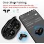 Wireless Earbuds Bluetooth Headphones with Digital Display Charging Case,Noise Cancelling Bluetooth Earbuds Built-in Mic,IPX8 Waterproof,Touch Control,120H Playtime,TWS Stereo Earphones for Sports