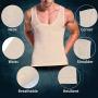 GKVK Mens Slimming Body Shaper Vest Chest Compression Shirt Abs Abdomen Slim Tank Top Undershirt