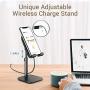 [2020 Upgraded] iPhone Wireless Charger, [Angle&Height Adjustable] LISEN Cell Phone Wireless Charging Stand, 10/7.5W Fast Wireless Charger for iPhone 11/Pro/Max/X/XR/XS Max, Galaxy Samsung S10/S9/S8