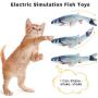 MGLIMZ 11" Moving Cat Kicker Fish Toy, Realistic Plush Simulation Flopping Fish, Wiggling Fish Catnip Toys, Electric Funny Interactive Pet Supplies -Ideal for Chewing,Exercising