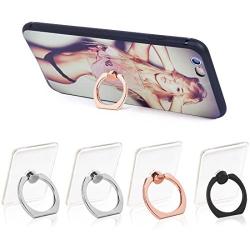 Libosa Cell Phone Ring Holder 360 Degree Rotation and 180 °Flip Transparent Finger Ring Stand Holder Kickstand Compatible with Most of Smartphones Tablet and Phone Case Sold by Libosa