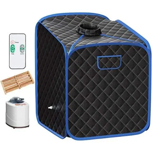 Giantex Portable Steam Sauna Spa 2L Folding Private Sauna Tent W/Chair Foot Massage Roller Absorbent Pad and 9 Adjustable Temperature Levels Spa Tent for Weight Loss Stress Fatigue (Black) Giantex Portable Steam Sauna Spa 2L Folding Private Sauna Tent W/Chair Foot Massage Roller Absorbent Pad and 9 Adjustable Temperature Levels Spa Tent for Weight Loss Stress Fatigue (Black)