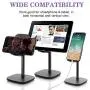 Cell Phone Stand,Adjustable Cell Phone Stand Holder and Desktop Stand Compatible for All Android All iPhone Samsung Phone Tablet Smartphone Stand Convenient Charging (Black) Cell Phone Stand,Adjustable Cell Phone Stand Holder and Desktop Stand Compatible for All Android All iPhone Samsung Phone Tablet Smartphone Stand Convenient Charging (Black)