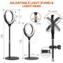 LED Ring Light with Adjustable Phone Holder & Stable Disc Base, Yoozon Dimmable 3000~6500K Ring Light Kit with 3 Light Modes & 10 Brightness Levels for Live Streaming/YouTube Video/Makeup/Selfie