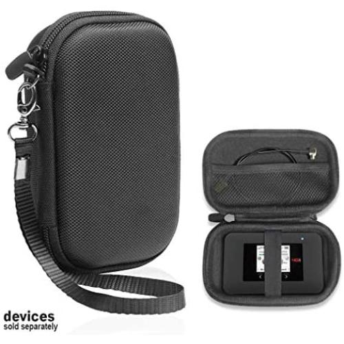 Alltravel WiFi Hotspot Booster Case for 4G LTE Wi-Fi Mobile Hotspots from Verizon, GlocalMe, ZTE, Huawei, Netgear, At&t, Sprint, T-Mobile, Skyroam, Solis, mesh Pocket for Charge Cord (Black)