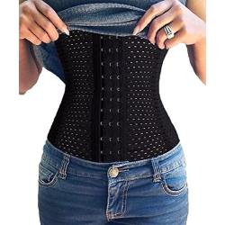 FUT Womens Waist Trainer Corset for Weight Loss Steel Boned Tummy Control Body Shaper