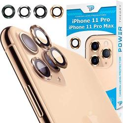 Power Theory iPhone 11 Pro & iPhone 11 Pro Max Camera Lens Protector - Easy Installation [Premium Tempered Glass] [Gold]