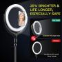 12Selfie Ring Light with 68.8Tripod Stand - Led Ring Light 3 Modes 10 Brightness, Selfie Light with 3 Phone Holder for Photography/Vlogging/Live Streaming Compatible with Phone& Camera