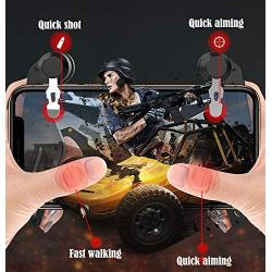 MeterMall Mobile Game Controller Phone Gaming Trigger Fire Button Aim Key Handle Shoot Gamepad for PUBG/Fortnite/Rules of Survival Gaming Electronic Accessories