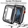 Mastten 2-Pack 38mm Case Compatible for Apple Watch Screen Protector, Full Protective Case TPU HD Ultra-Thin Cover Compatible for iWatch Series 3 2 1, Black, Clear