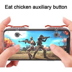 HOJI Mobile triggers，Mobile Game Controller Cellphone Game Trigger Shooter Sensitive Controller Joysticks Aim & Fire Trigger Keys for Knives Out/Rules of Survival/PUBG (1 Pair Mobile Triggers)